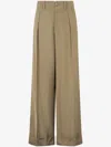 Roberto Cavalli Palazzo Pants With Pleat Detail In Brown