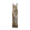 Roberto Cavalli Printed Silk Twill Crisscross Midi Dress