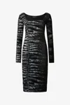 Roberto Cavalli Zebra-print Mini Dress In Nero/bianco