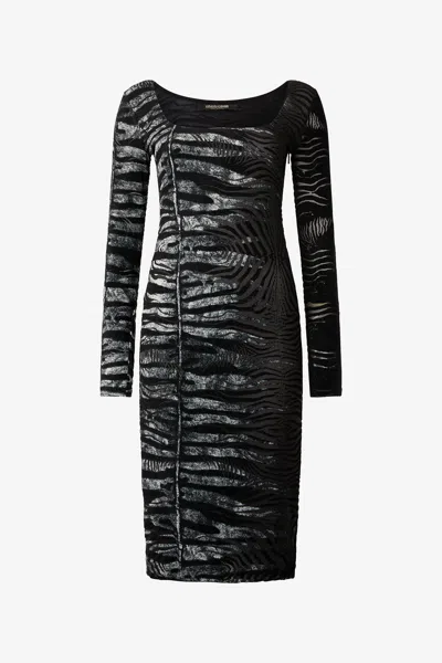 ROBERTO CAVALLI KLEID MIT DEN MOTIVEN ZEBRA UND TIGER SKIN