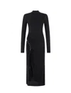Roberto Cavalli Langes Kleid Mit Gerafftem Detail In Black
