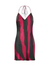 Roberto Cavalli Striped Dress In Black