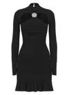 Roberto Cavalli Cut-out Flared Mini Dress In Black