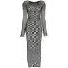 Roberto Cavalli Mesh-design Dress In Black