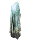 Roberto Cavalli Asymmetric Floral Print One Shoulder Dress In Multi