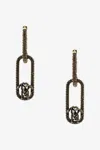 Roberto Cavalli Earrings With Monogram Rc In Gold