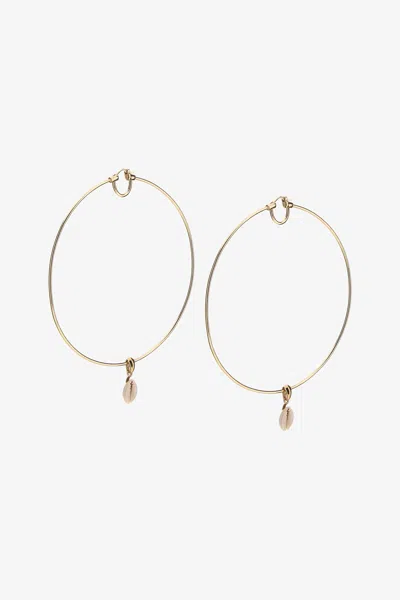 Roberto Cavalli Earrings With Shell In Gold