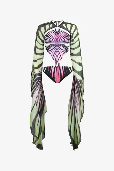 Roberto Cavalli Ray Of Paradise Print One-piece Swimsuit In Multi