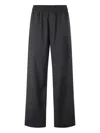 Roberto Cavalli Elasticated-waist Virgin-wool Trousers In Black