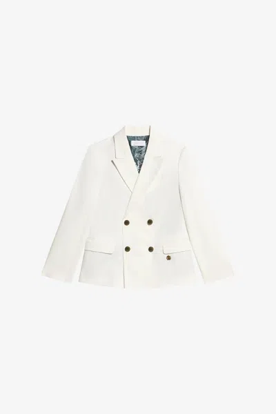 Roberto Cavalli Elegant Double-breasted Jacket In White
