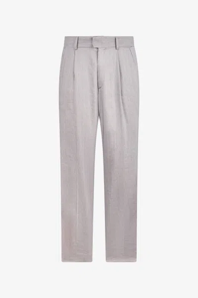 Roberto Cavalli Elegant Linen Trousers In Pink
