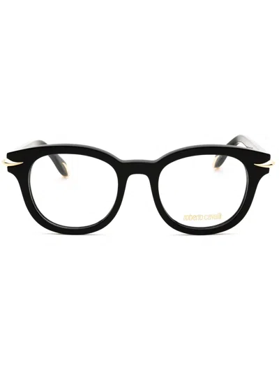 Roberto Cavalli Elegant Round Women's Eyeglasses In Black