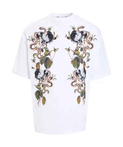 ROBERTO CAVALLI ELEMENTS FOULARD T-SHIRT