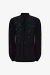 Roberto Cavalli Sequin-embellished Blouse In Black