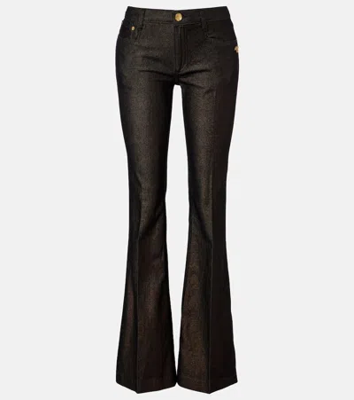 Roberto Cavalli Embellished Flared Jeans In Brown