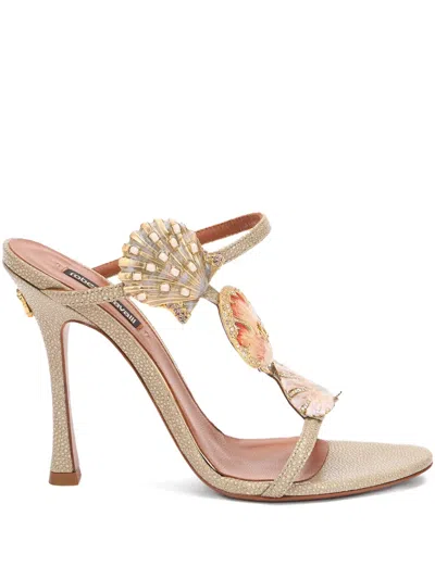 Roberto Cavalli Embellished High-heel Sandals In Neutrals