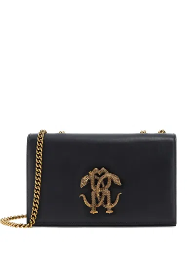 Roberto Cavalli Embellished Shoulder Bag In Black