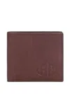 Roberto Cavalli Square Bi-fold Wallet With Rc Monogram In Brown