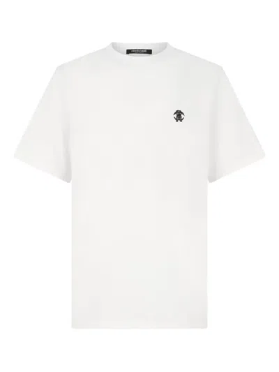 ROBERTO CAVALLI EMBROIDERED-LOGO T-SHIRT