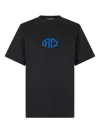 Roberto Cavalli Cotton T-shirt With Monogram In Black