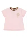 Roberto Cavalli Embroidered Logo T-shirt In Pink