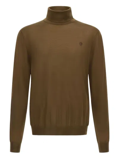 ROBERTO CAVALLI EMBROIDERED TURTLENECK SWEATER