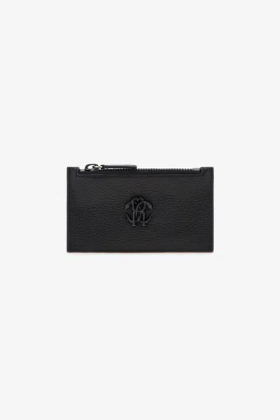 Roberto Cavalli Envelope With Monogram Rc In Black