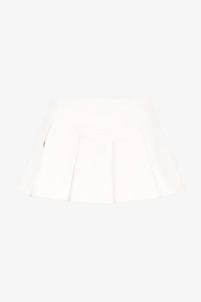 Roberto Cavalli Falten-minirock Aus Denim In White