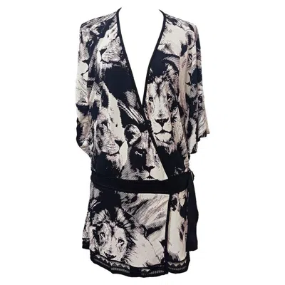 Pre-owned Roberto Cavalli Fancy Over Suit Size 38 In Black