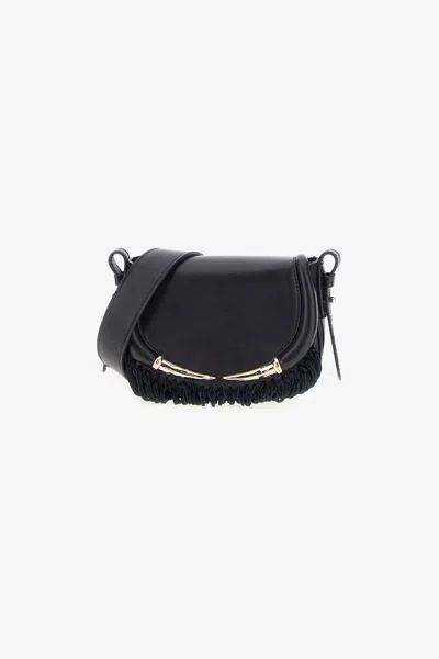 Roberto Cavalli Fang Bag Shoulder Bag In Black