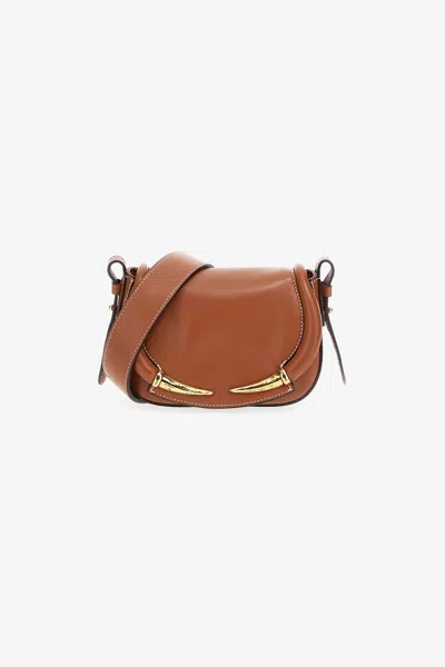 Roberto Cavalli Fang Bang Shoulder Bag In Brown