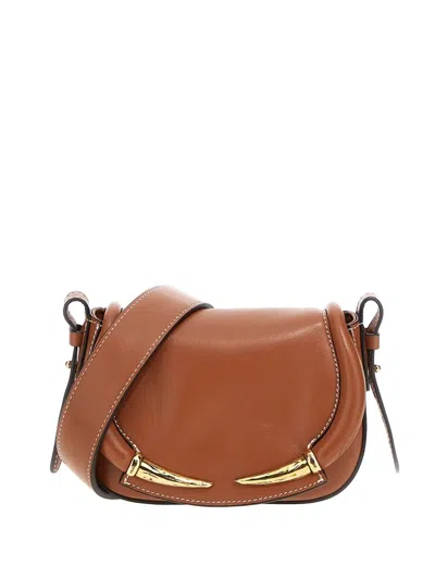 Roberto Cavalli Fang Bang Shoulder Bag In Brown