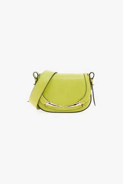 Roberto Cavalli Fang Bang Shoulder Bag In Light Green