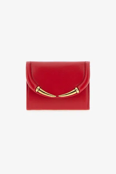 Roberto Cavalli Fang Closure Wallet In Red