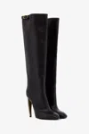 Roberto Cavalli Fang Heel Boots In Dark Brown