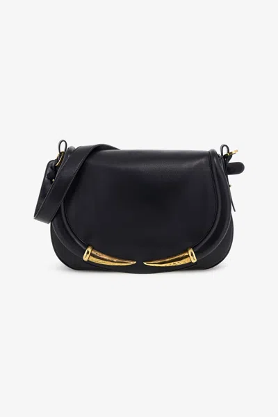 Roberto Cavalli Fang Shoulder Bag In Black