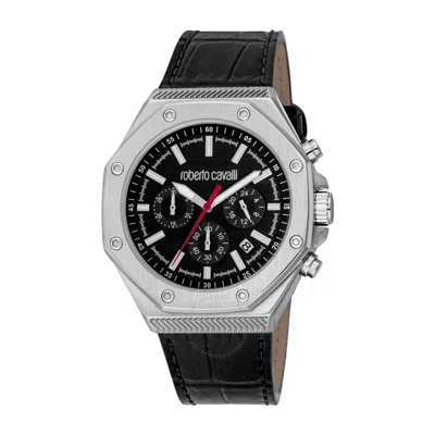 Roberto Cavalli Fashion Watch Chronograph Quartz Black Dial Men's Watch Rc5g047l0035