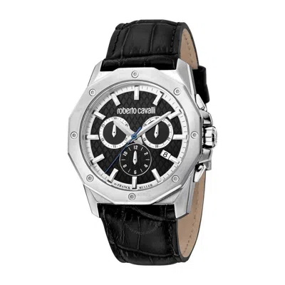 Roberto Cavalli Fashion Watch Chronograph Quartz Black Dial Men's Watch Rv1g170l0011