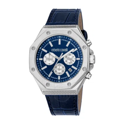 Roberto Cavalli Fashion Watch Chronograph Quartz Blue Dial Men's Watch Rc5g047l0025