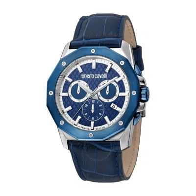 Roberto Cavalli Fashion Watch Chronograph Quartz Blue Dial Men's Watch Rv1g170l0031