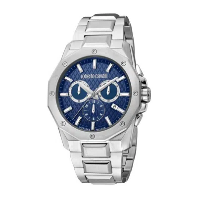 Roberto Cavalli Fashion Watch Chronograph Quartz Blue Dial Men's Watch Rv1g170m0061