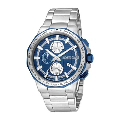 Roberto Cavalli Fashion Watch Chronograph Quartz Blue Dial Men's Watch Rv1g200m0051