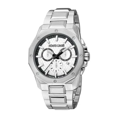 Roberto Cavalli Fashion Watch Chronograph Quartz Silver Dial Men's Watch Rv1g170m0051