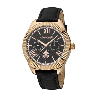 Roberto Cavalli Fashion Watch Quartz Black Dial Ladies Watch Rc5l011l0035 In Black / Gold Tone / Rose / Rose Gold Tone