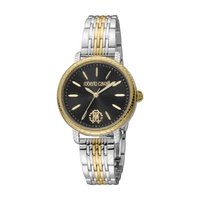 Roberto Cavalli Fashion Watch Quartz Black Dial Ladies Watch Rc5l034m0085 In Two Tone  / Black / Gold Tone / Yellow