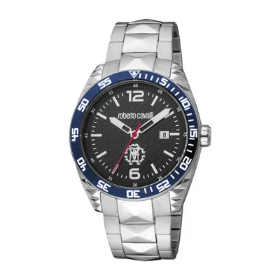 Roberto Cavalli Fashion Watch Quartz Black Dial Men's Watch Rc5g018m0065 In Black / Blue