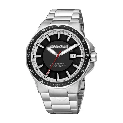 Roberto Cavalli Fashion Watch Quartz Black Dial Men's Watch Rv1g182m0051
