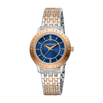 Roberto Cavalli Fashion Watch Quartz Blue Dial Ladies Watch Rc5l030m0105 In Two Tone  / Blue / Gold Tone / Rose / Rose Gold Tone