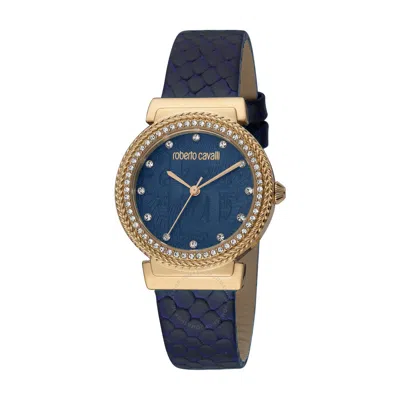 Roberto Cavalli Fashion Watch Quartz Blue Dial Ladies Watch Rc5l039l0035 In Blue / Gold Tone / Rose / Rose Gold Tone