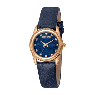 Roberto Cavalli Fashion Watch Quartz Blue Dial Ladies Watch Rc5l074l0035 In Blue / Gold Tone / Rose / Rose Gold Tone